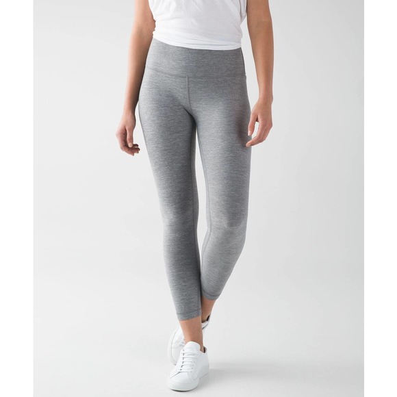 lululemon athletica Pants - Lululemon High Times Pant Heathered Slate Grey Leggings 7/8 length